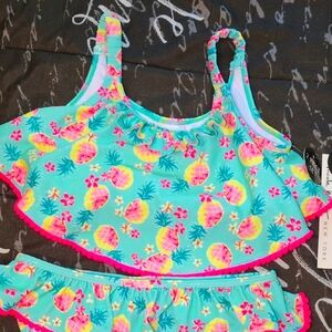 Nicole Miller 2 PC Colorful Pineapple Print Bikini Set M (10)